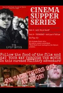 Movie poster for The Lost Boys Cinema Supper Series