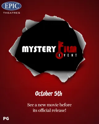 Movie poster for October 5 Mystery Film Event (Epic Theatres)